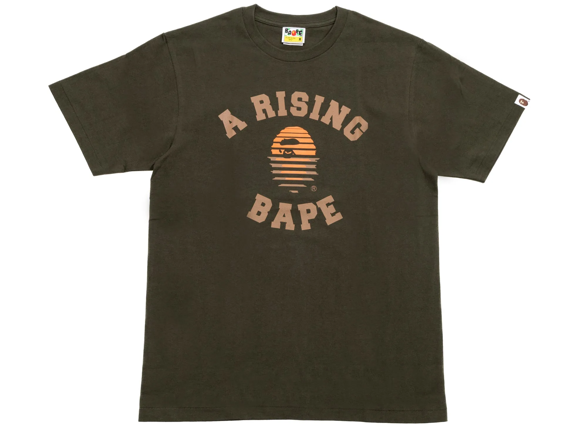 A Bathing Ape A Rising Bape Tee in Olive xld