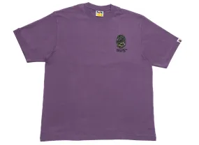 A Bathing Ape Camo Stone Ape Head Relaxed Fit Tee in Purple xld