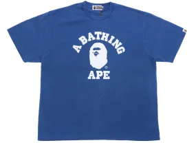 A Bathing Ape College Overdye Tee in Blue