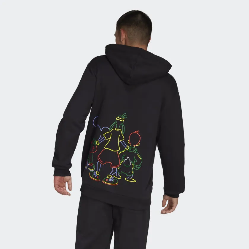 Adidas Mens Disney Mickey and Friends Graphic Hoodie - Cozy Casual Sweatshirt for Fans