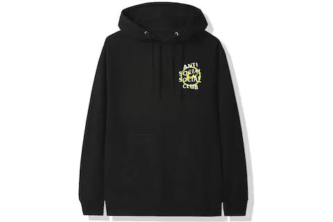 Anti Social Social Club x Fragment Yellow Bolt Hoodie (FW19) Black