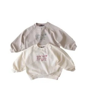 Baby Kid Girls Letters Embroidered Hoodies Sweatshirts Wholesale 231130332