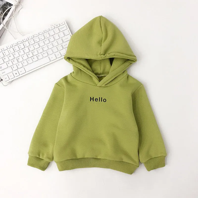 Baby Kid Unisex Solid Color Letters Hoodies Sweatshirts Wholesale 23082805