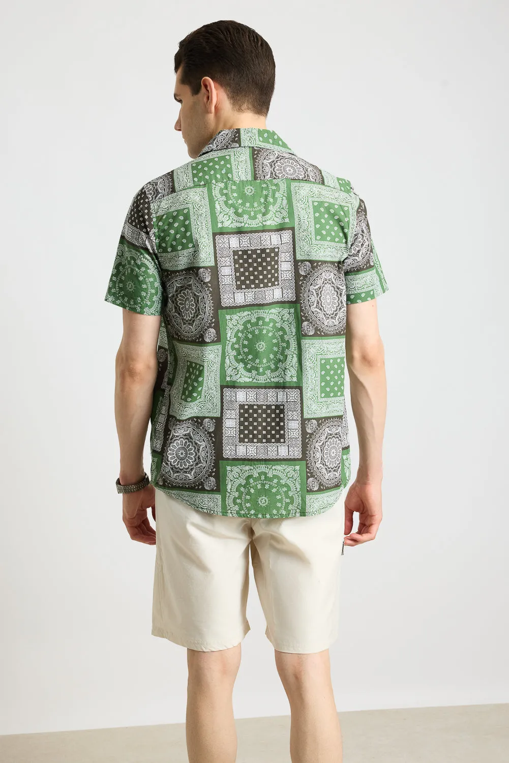 Bandana Print Men's Resort Shirt