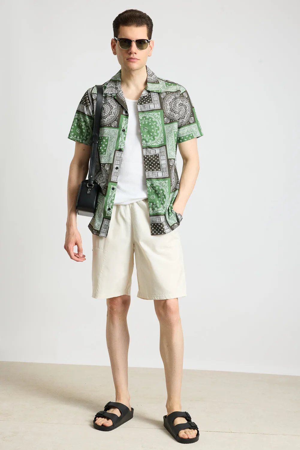 Bandana Print Men's Resort Shirt