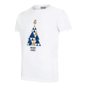 Camiseta Árbol Navidad Hombre Blanca