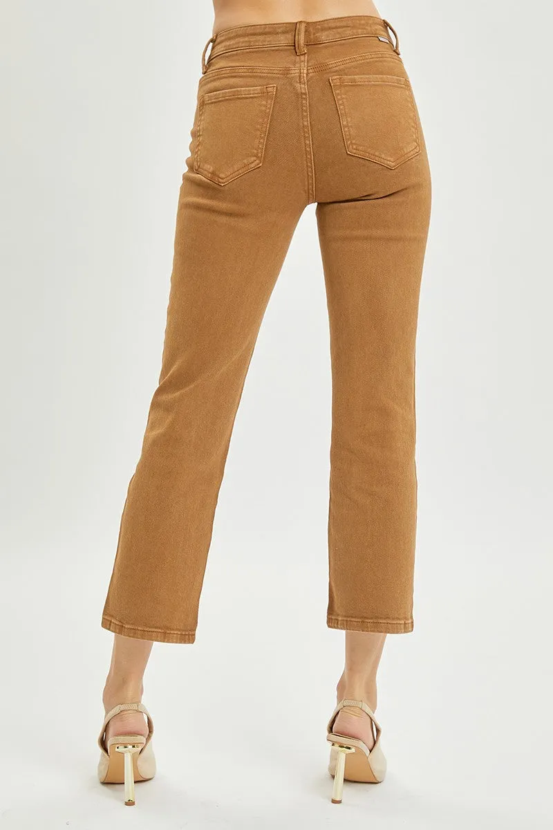 Cappuccino MR Straight Crop Pants