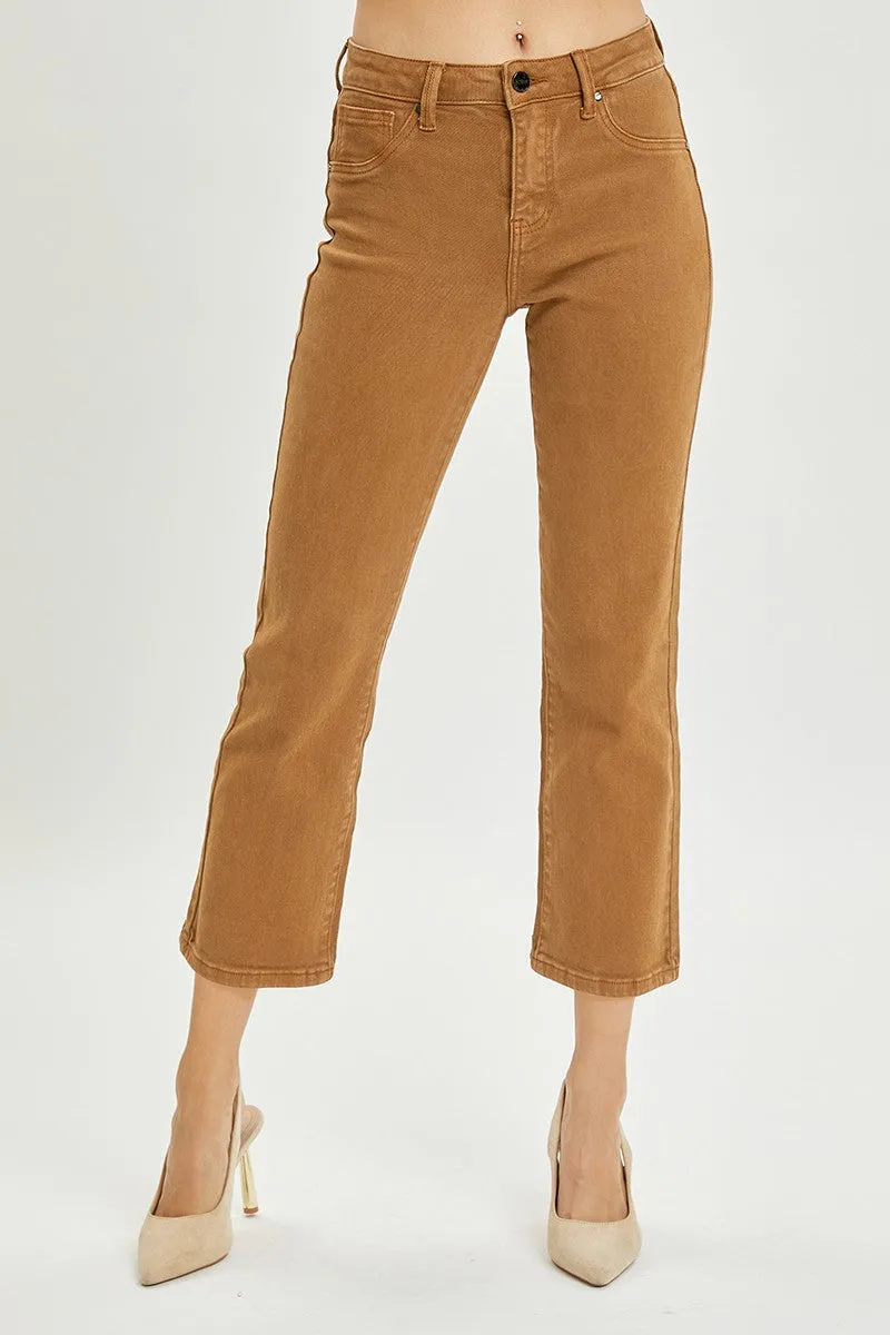 Cappuccino MR Straight Crop Pants