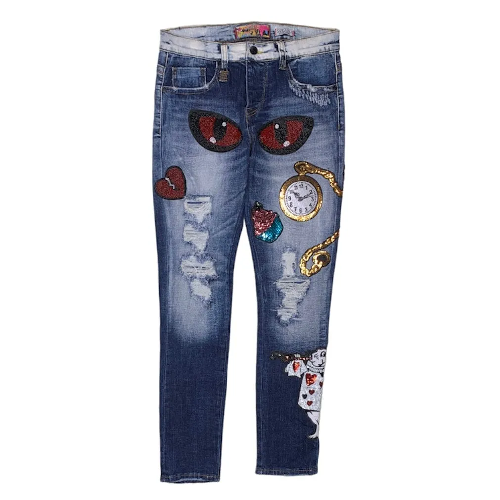 Optimized Product Title: Caste Iron Chester Cat Jean - Indigo Blue - Model CIWB001