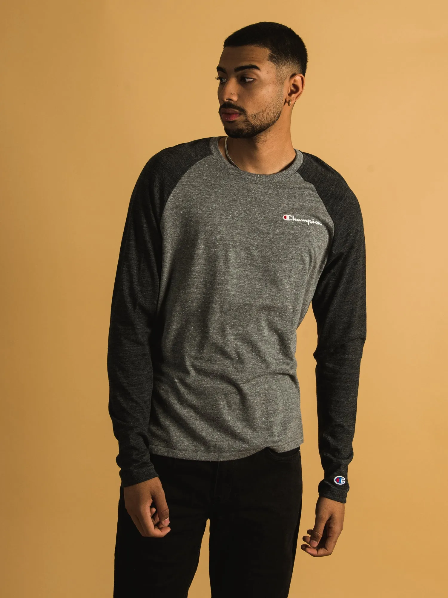 CHAMPION POWERBLEND LONG SLEEVE RAGLAN