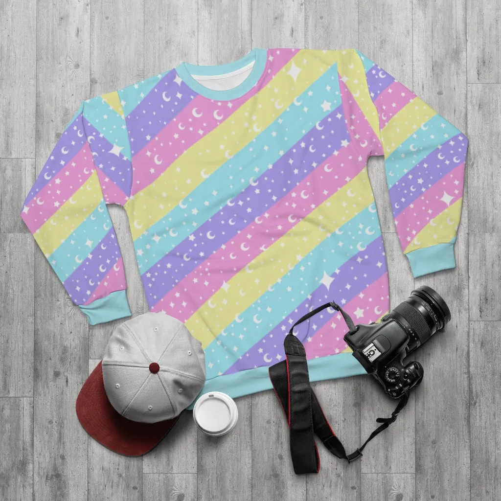 Cosmic Rainbow Unisex Polyester Cotton Sweatshirt