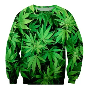 Dank Master Green Weed Leaf Sweatshirt