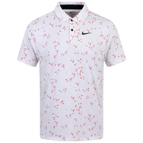 Dri-Fit Tour Micro Floral Polo White/Black - AW23