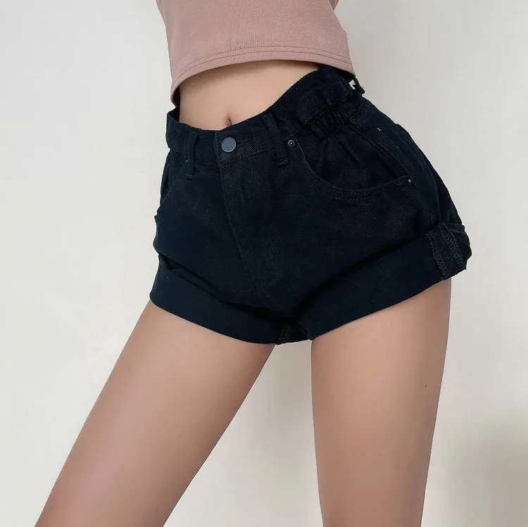 Elastic High Waist Short