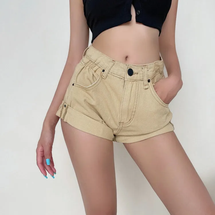 Elastic High Waist Short