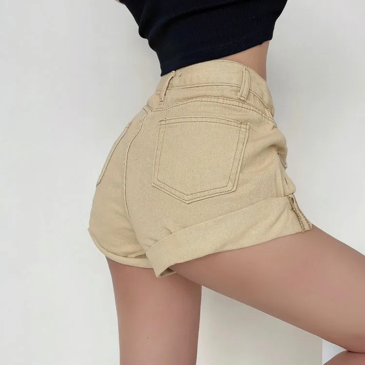 Elastic High Waist Short