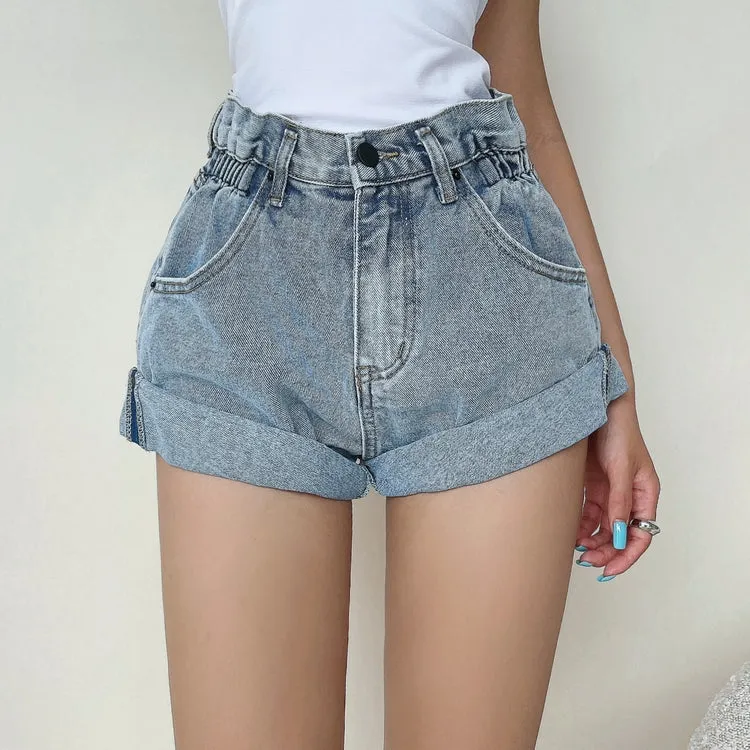 Elastic High Waist Short