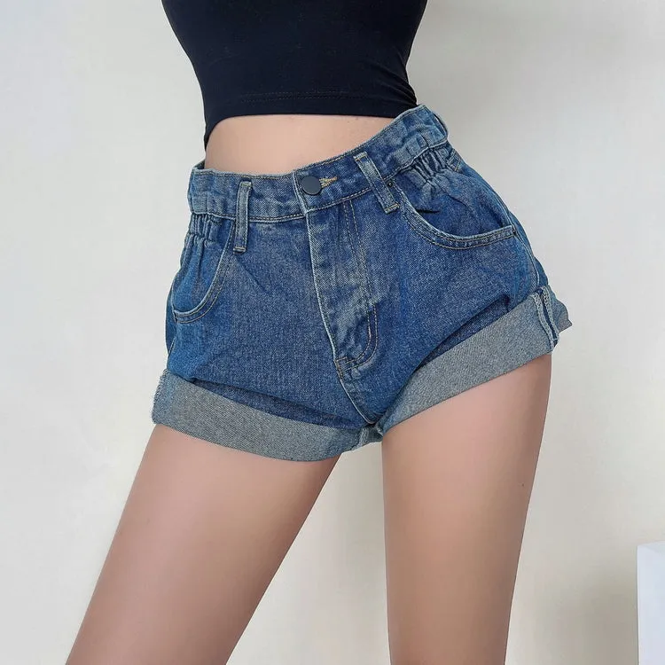 Elastic High Waist Short