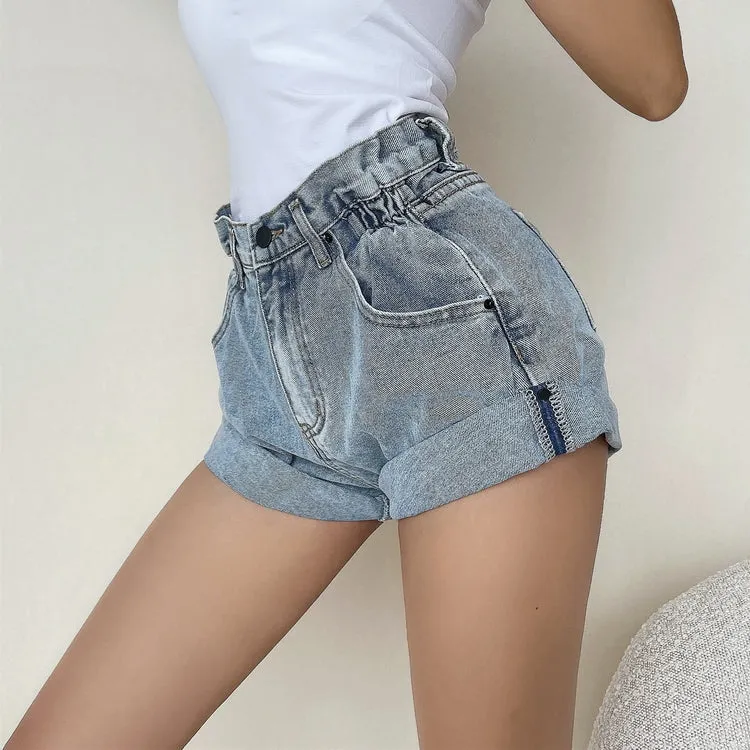 Elastic High Waist Short