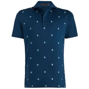 Embroidered Tech Jersey Polo Storm Navy - SS24