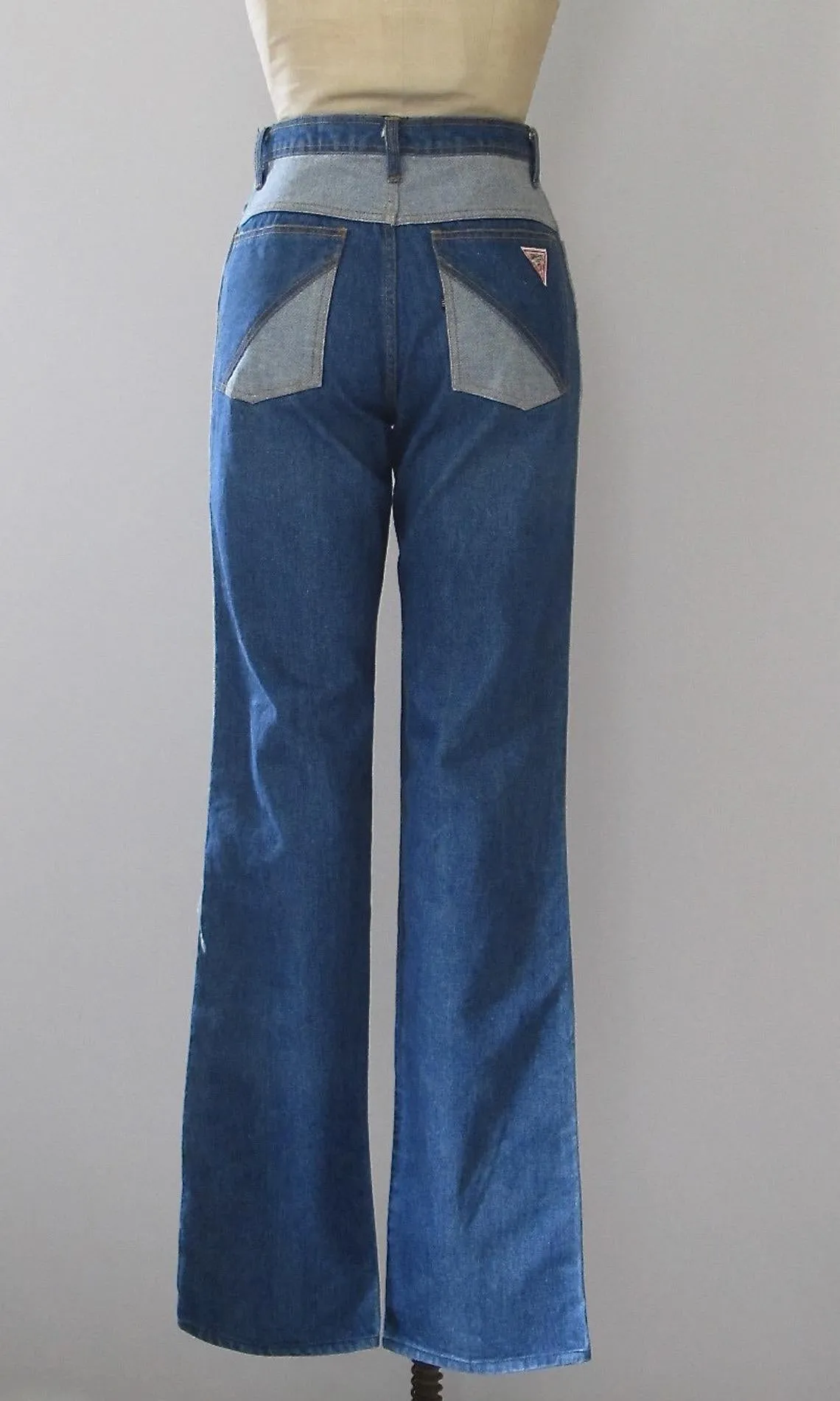 GUESS Georges Marciano Paris 80s Two Tone Stone Wash Jeans, Size Medium