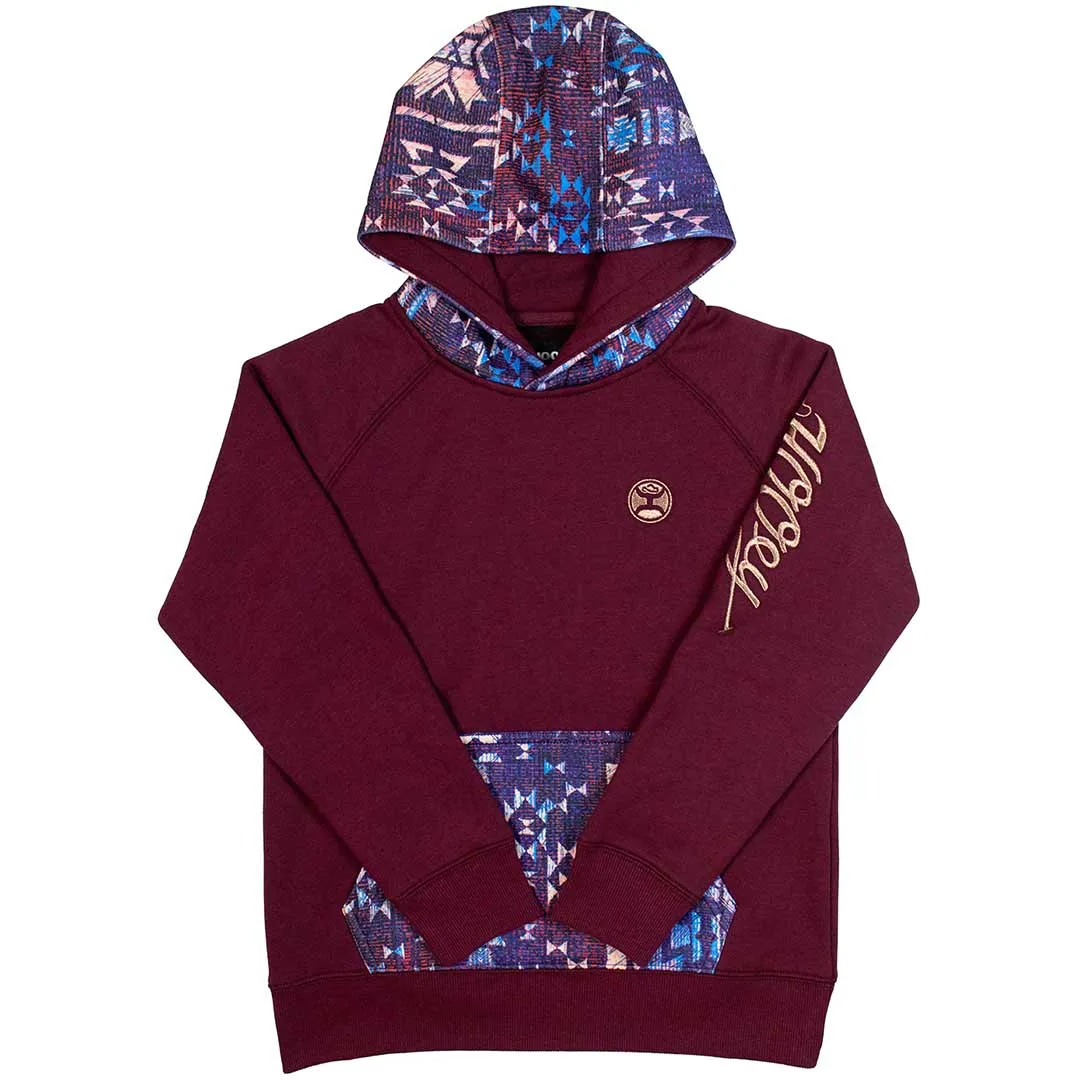 Hooey Girls' Veracruz Aztec Print Hoodie