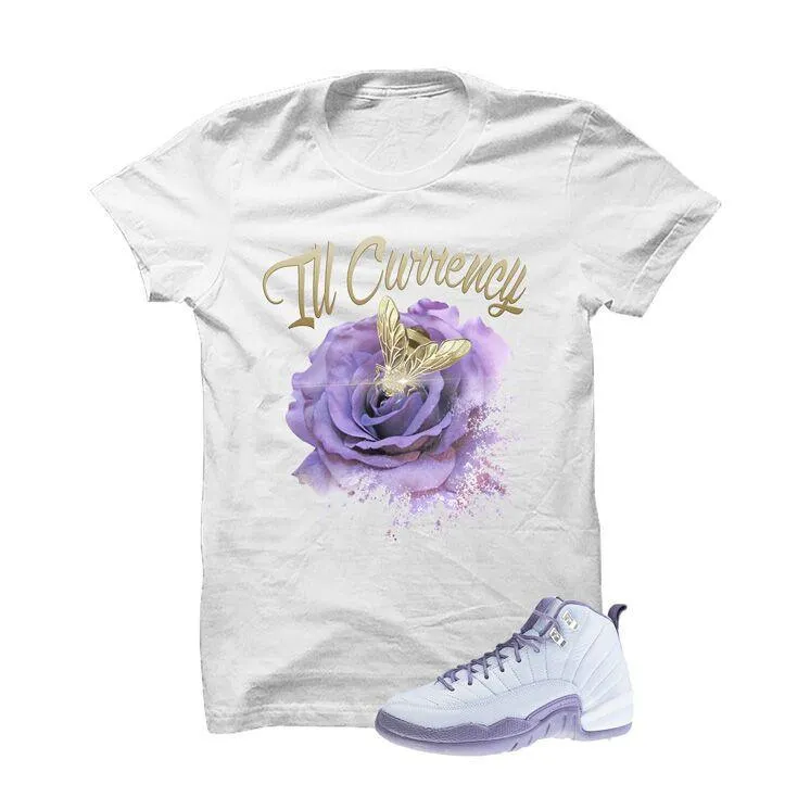 Jordan 12 Gs Dark Purple Dust White T Shirt (Purple Rose)