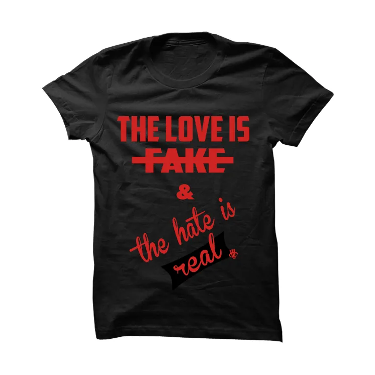 Jordan 5 Alternate 90 Black T Shirt (Love Is Fake)