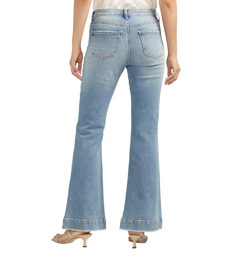 Kait Mid Rise Flare Jeans, Garden Blue | JAG