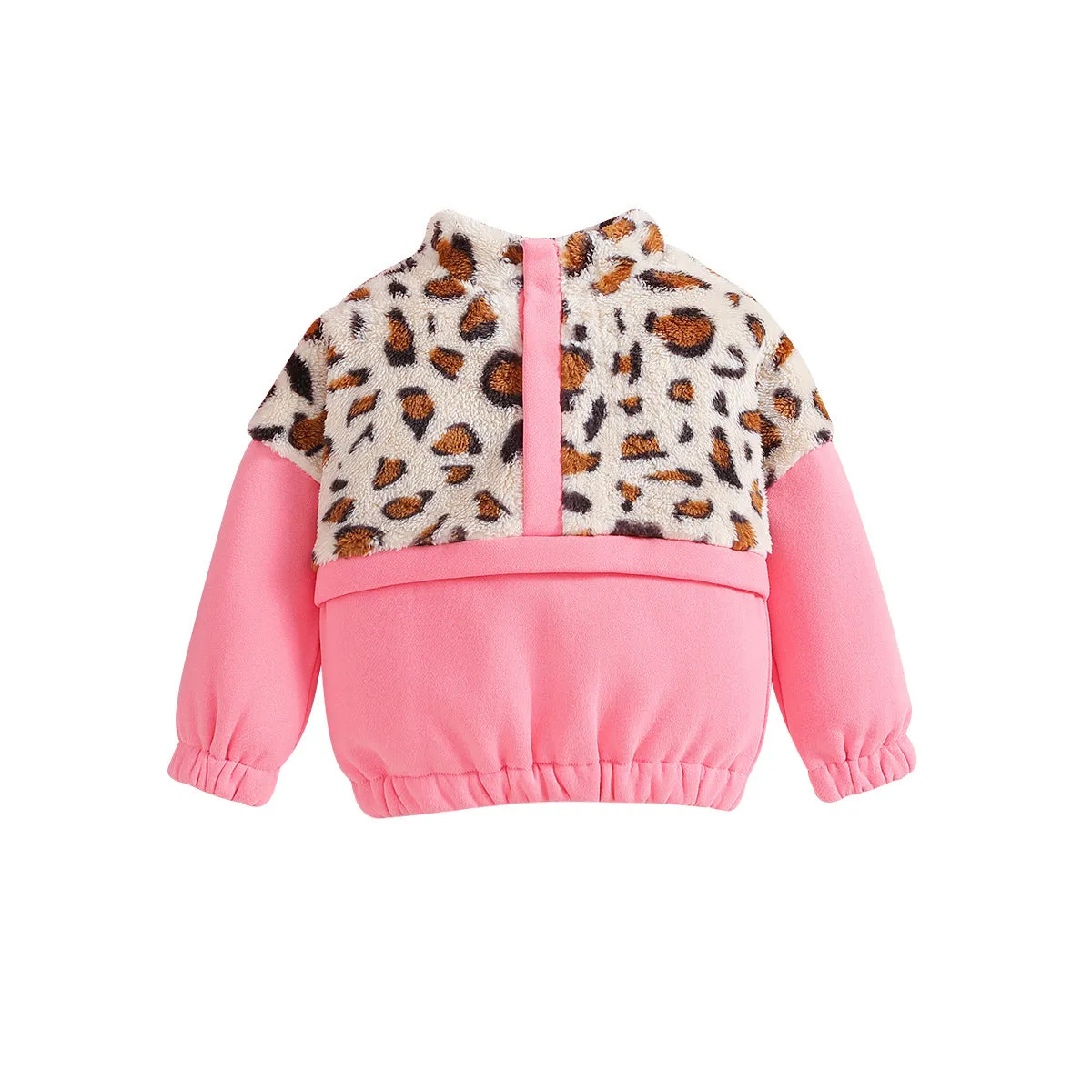 Kid Girls Color-blocking Leopard print Hoodies Sweatshirts Wholesale 23102002