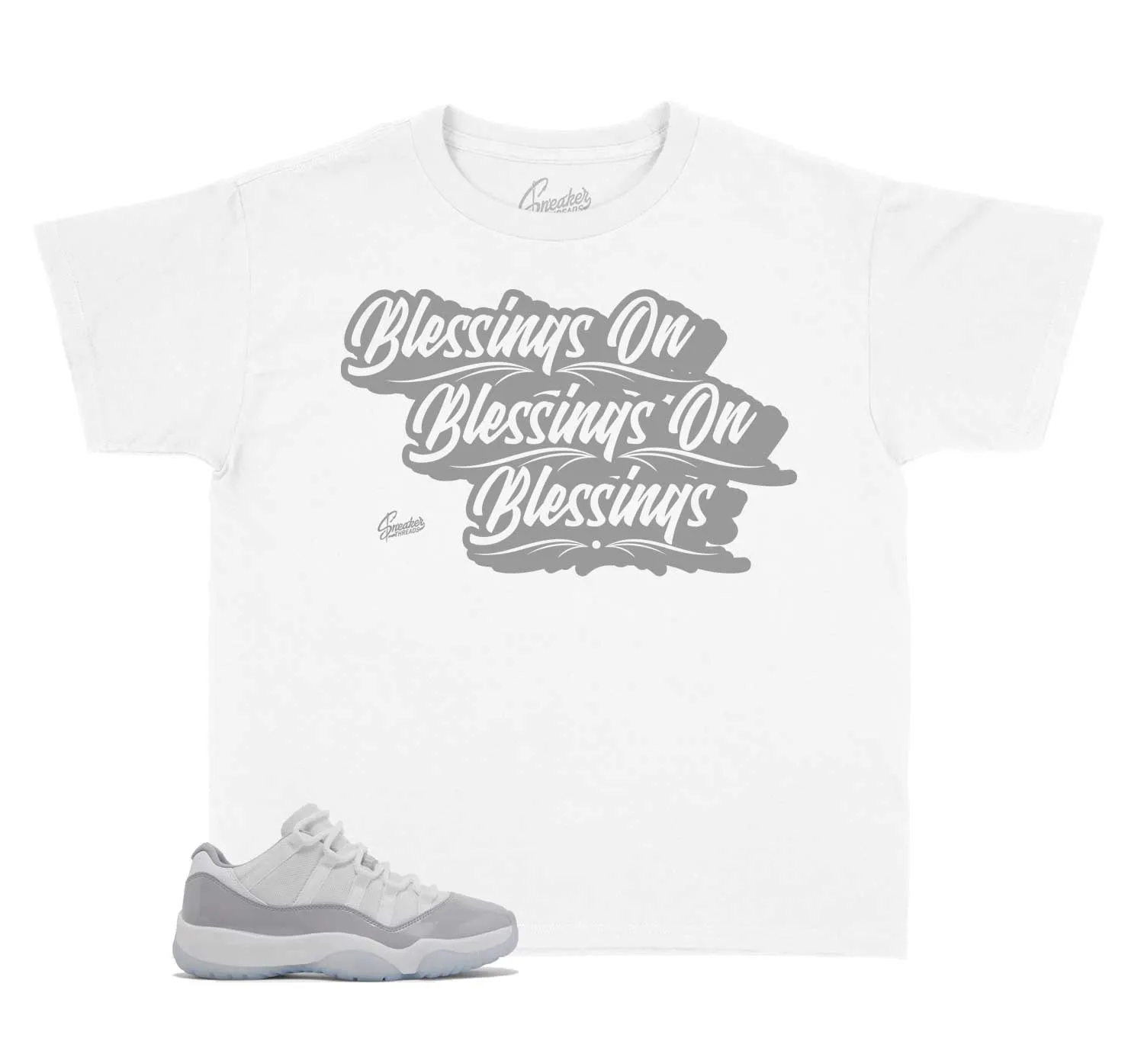 Kids Cement Grey 11 Shirt - Blessings - White