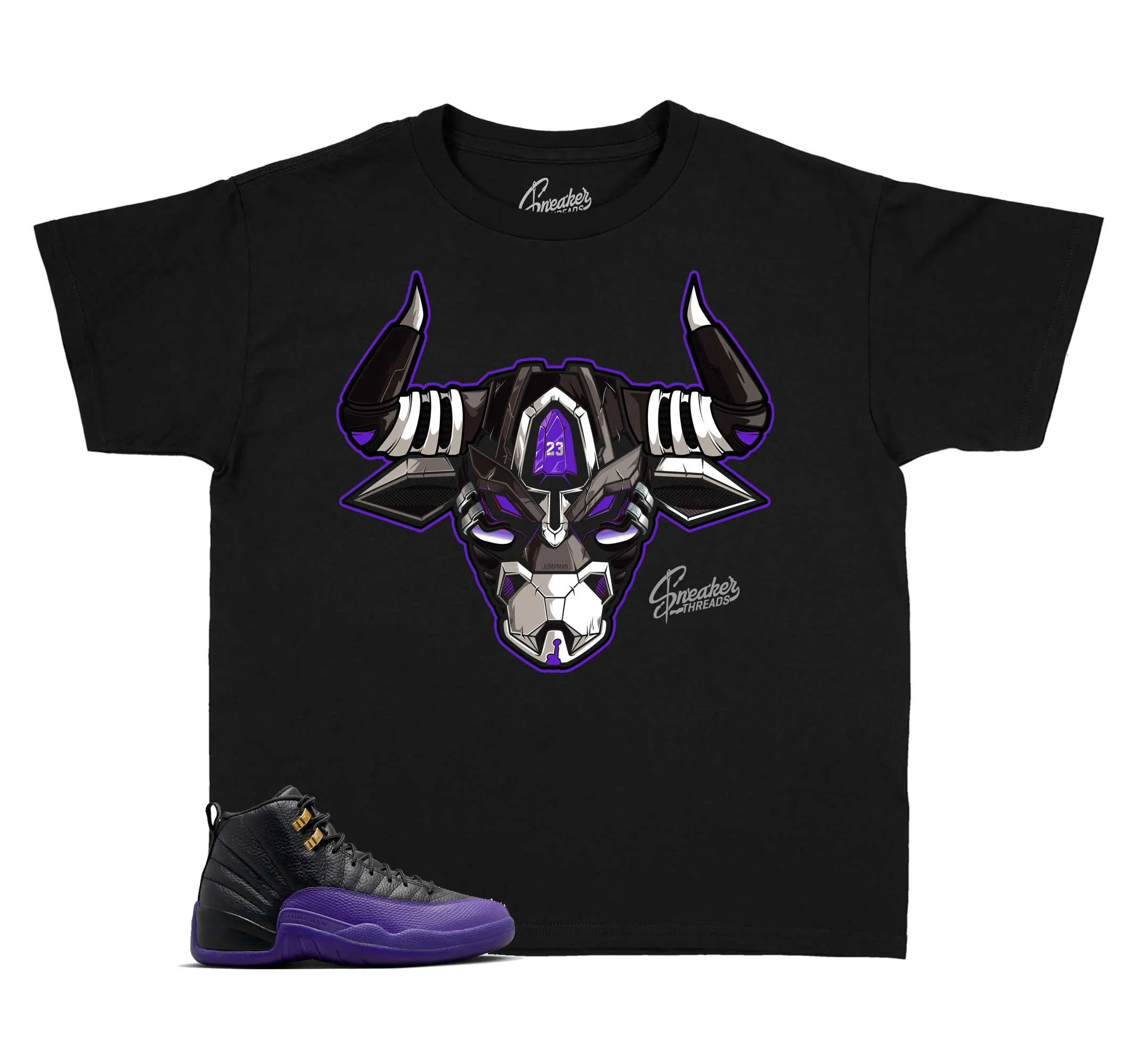 Kids Field Purple 12 Shirt - War Bully - Black