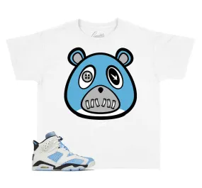 Kids University Blue 6 Shirt - ST Bear - White