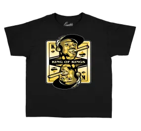 Kids University Gold 9 Shirt - King Of Kings - Black