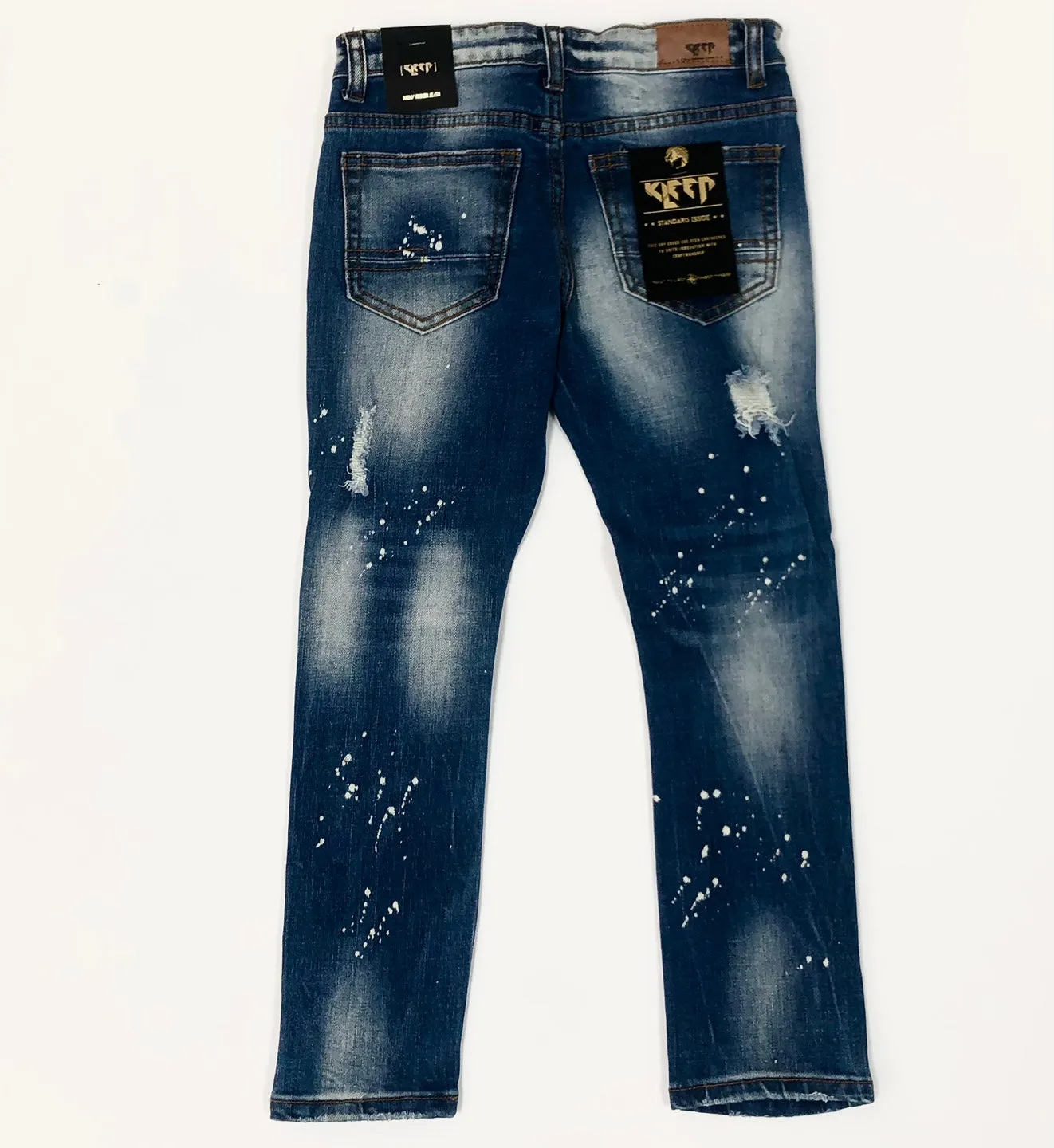 KLEEP Rapose Kid's Washed Skinny Denim Pants