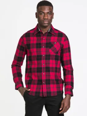 KOLBY CLASSIC BUTTON UP PLAID SHIRT - CLEARANCE