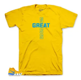 Kyrie 4 Kix Shirt - Greatness Cross - Yellow