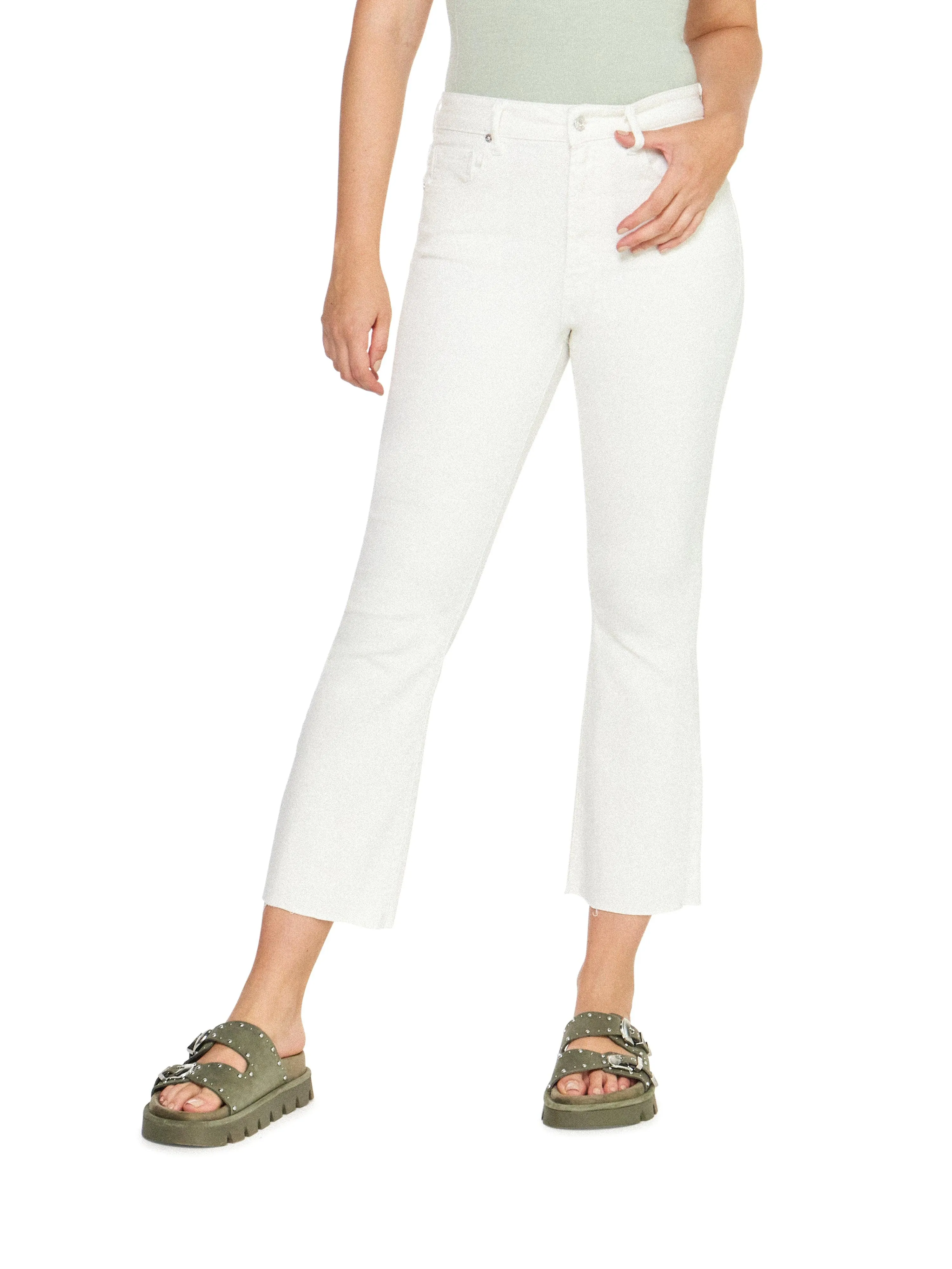 Linden White Cropped Pant