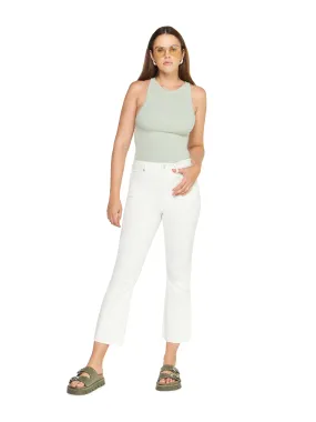 Linden White Cropped Pant