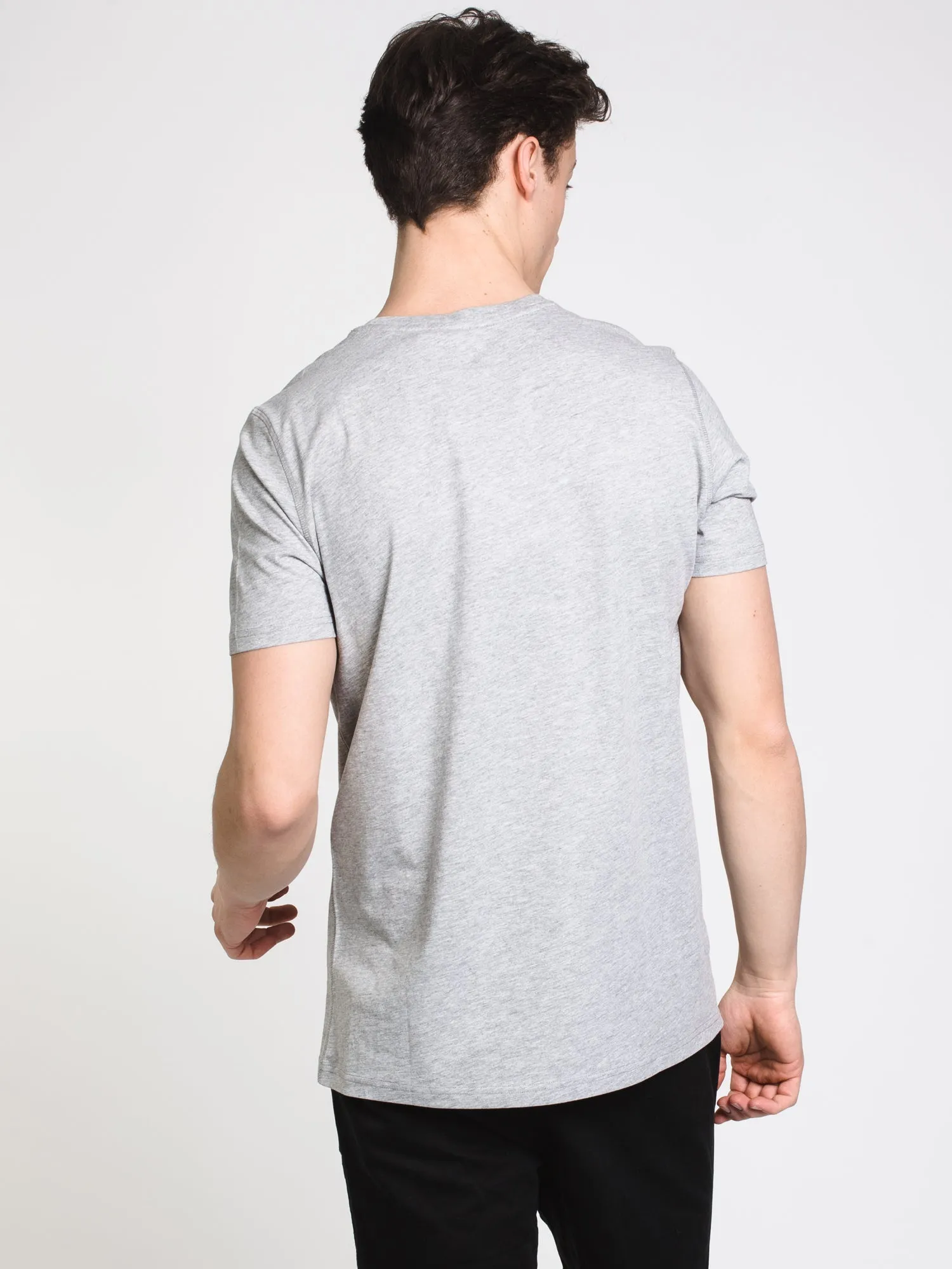 MENS VICTOR CREWNECK T - GREY MIX - CLEARANCE