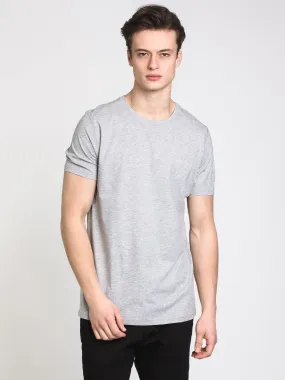 MENS VICTOR CREWNECK T - GREY MIX - CLEARANCE