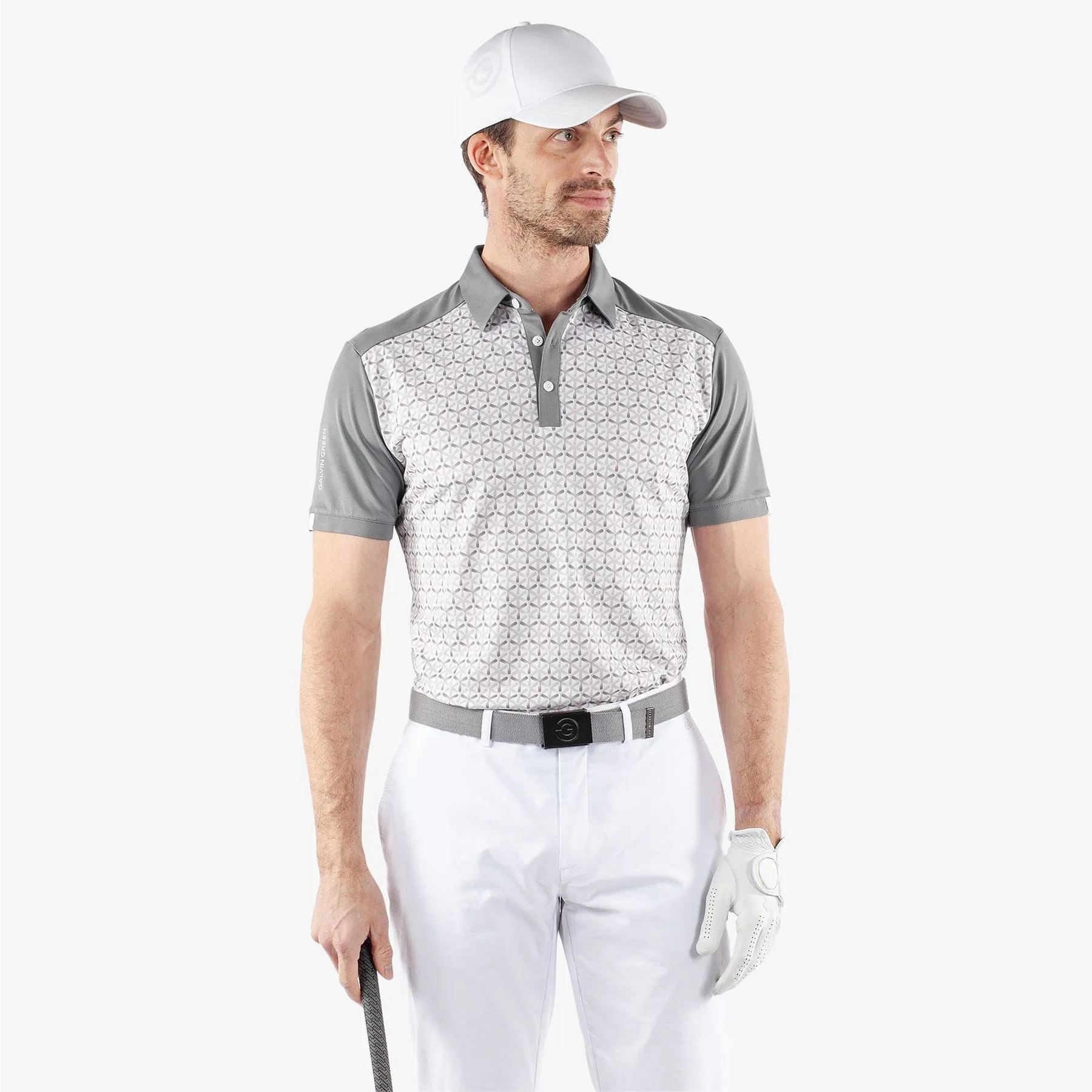 Mio Ventil8  Printed Polo Cool Grey/Sharkskin - SS24