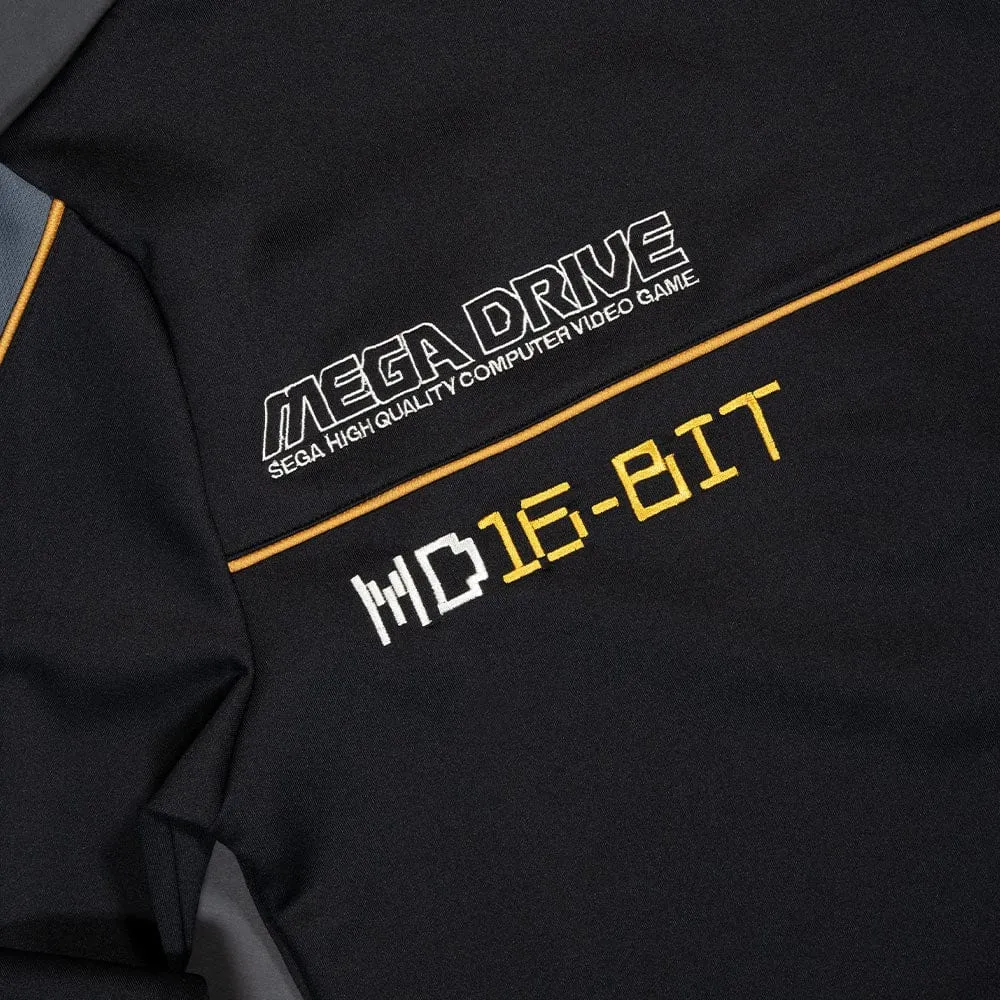 Official Sega Mega Drive 16-Bit Black Unisex Hoodie for Gaming Enthusiasts