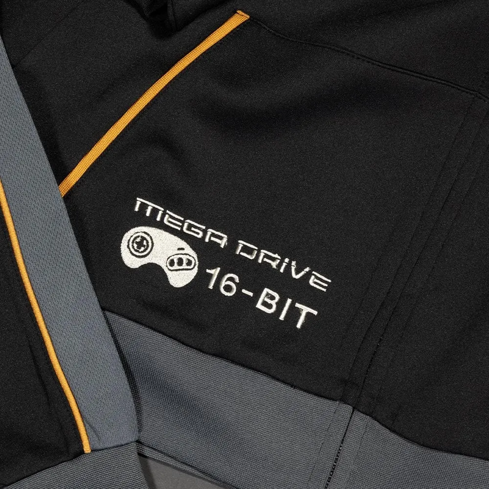 Official Sega Mega Drive 16-Bit Black Unisex Hoodie for Gaming Enthusiasts