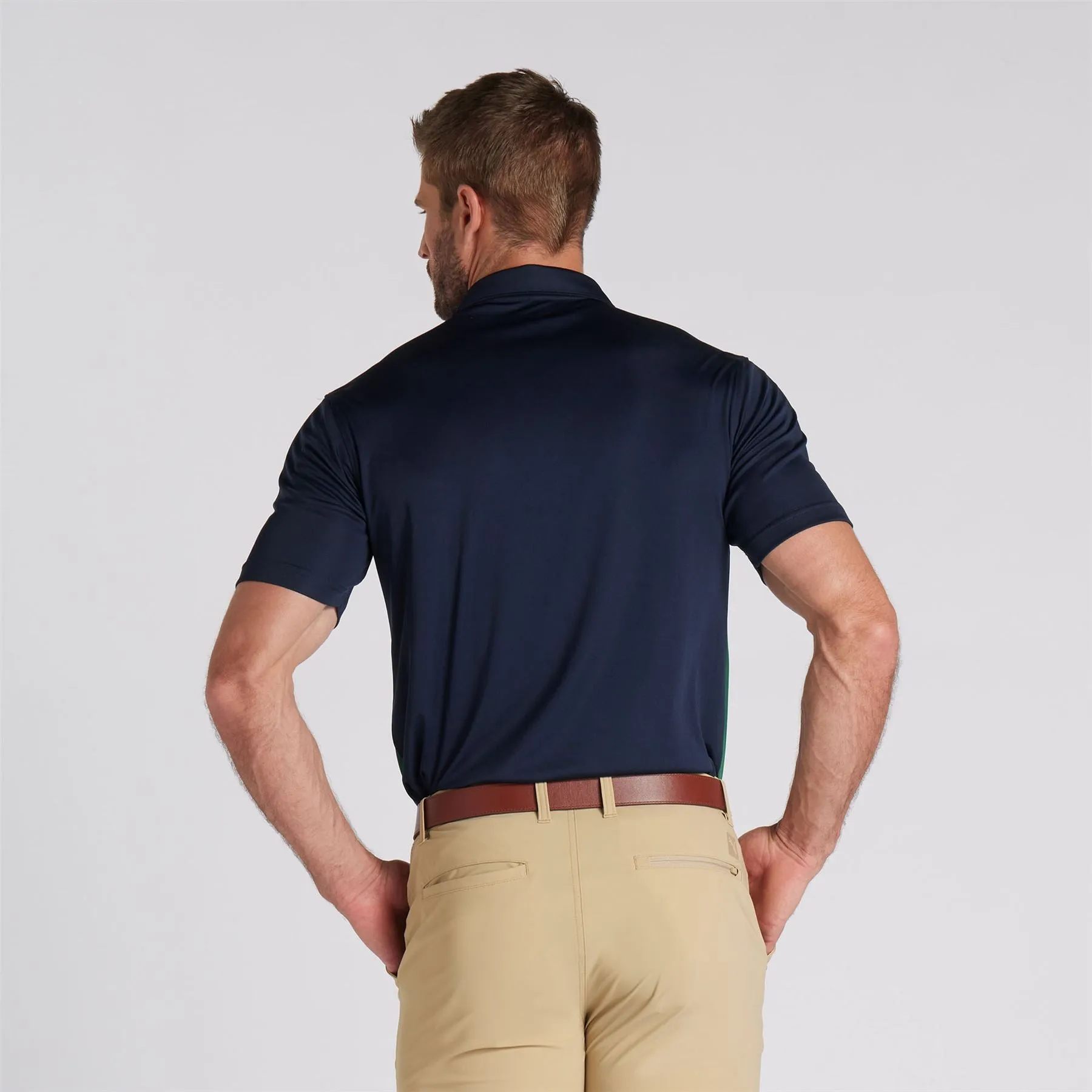 Pure Colourblock Polo Vine/Navy - SS24