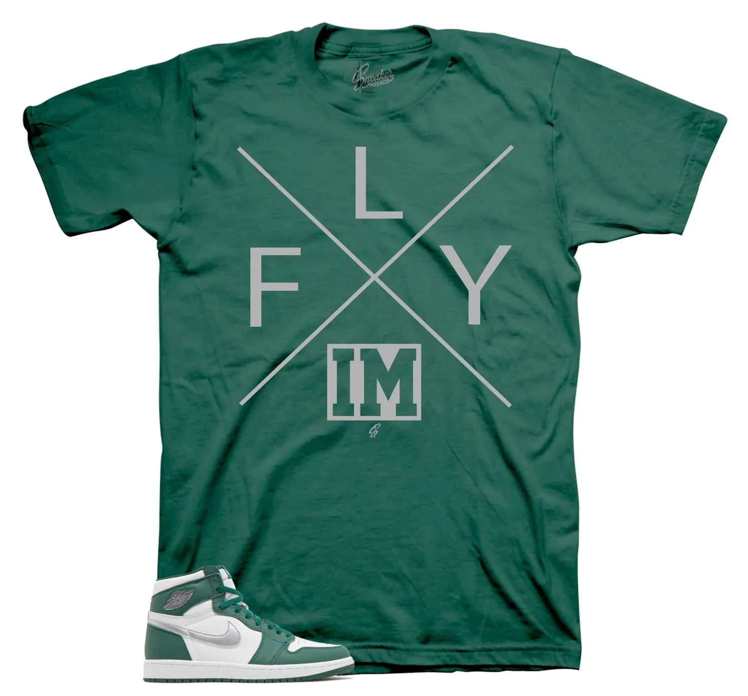 Retro 1 Gorge Green Shirt - Im Fly - Green