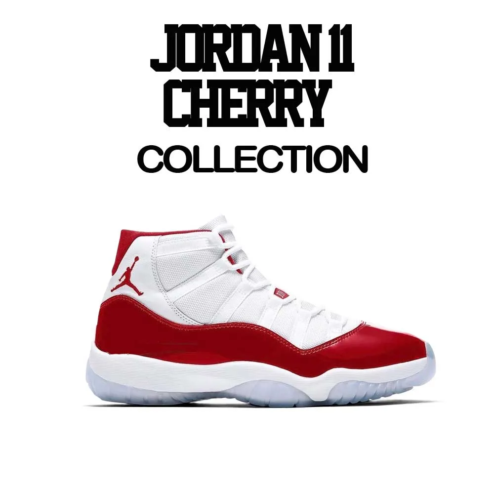 Retro 11 Varsity Red Shirt - Made You Look - white