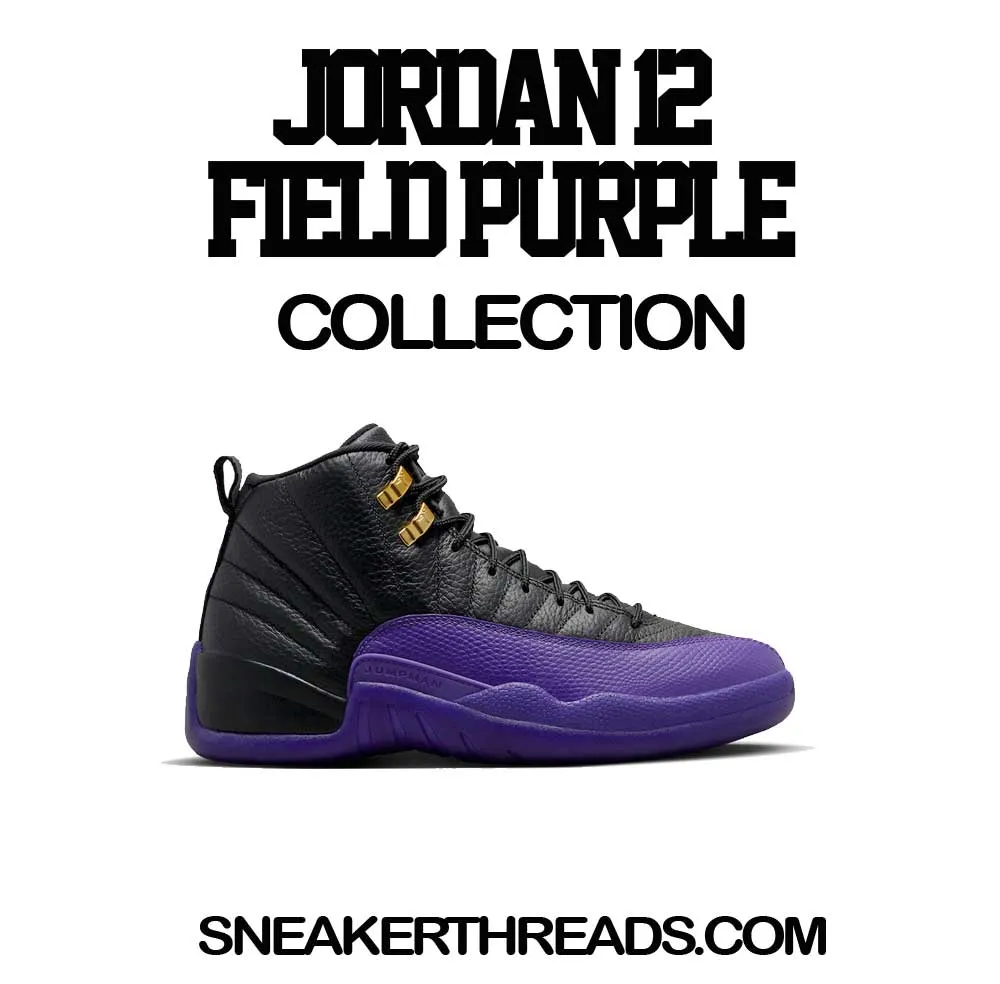 Retro 12 Field Purple Shirt - Killa Season - Black