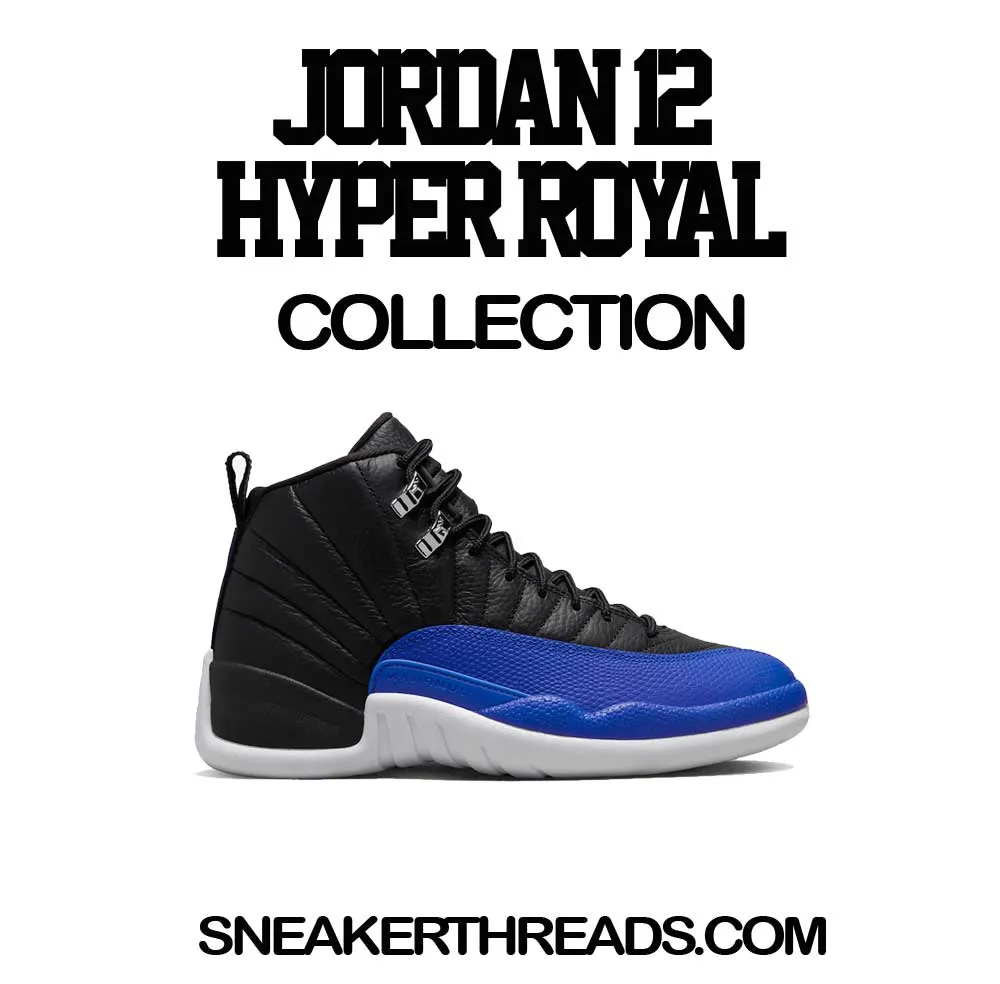 Retro 12 Hyper Royal Shirt - Drip Greatness - Black