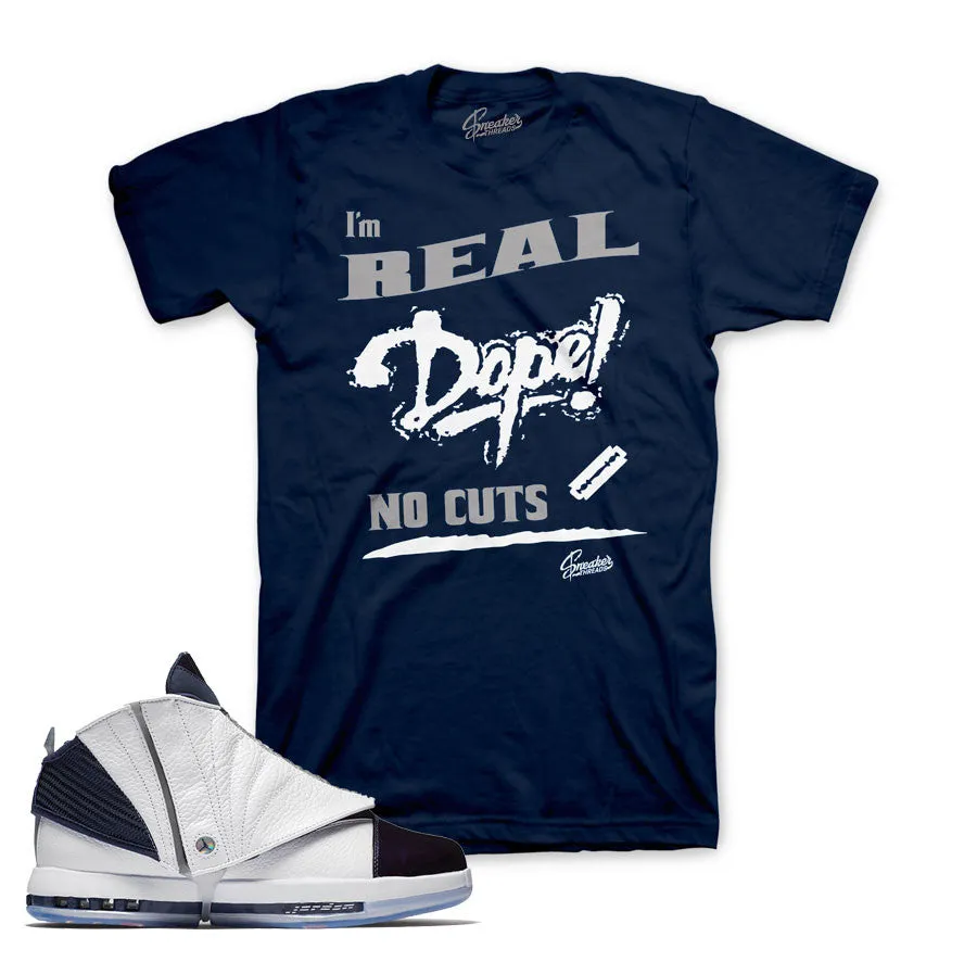 Retro 16 Navy Shirt - No Cuts - Navy